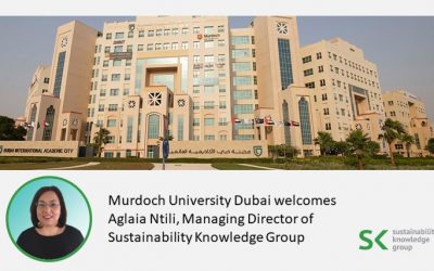 Aglaia Ntili, Managing Director of Sustainability Knowledge Group, joins Murdoch University Dubai