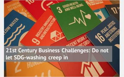 21st Century Business Challenges: Do not let SDG-washing creep in