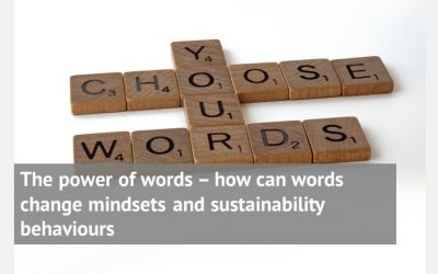 The power of words – how can words change mindsets and sustainability behaviours and save us from environmental disaster?