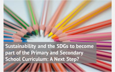 Sustainability and the SDGs to become part of the Primary and Secondary School Curriculum: A Next Step?
