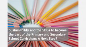 Sustainability and the SDGs as part of the School Curriculum