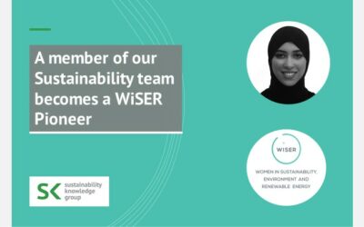 A member of our Sustainability team becomes a WiSER Pioneer